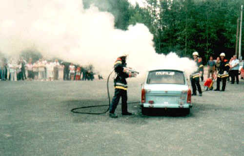 Einsatzübung 1996, PKW-Brand